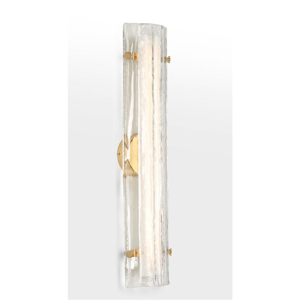 Rejuvenation 28” large clear glass Willamette LED Sconce light fixture